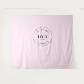 シンプルカスタムロゴバックドロップ会社ブランディング タペストリー (正面(横))