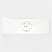 シンプルカスタムロゴバックドロップ会社ブランディング 横断幕 (横)