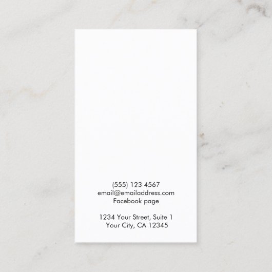 シンプルカスタムロゴ2イヤリング表示カード 名刺 (裏面)