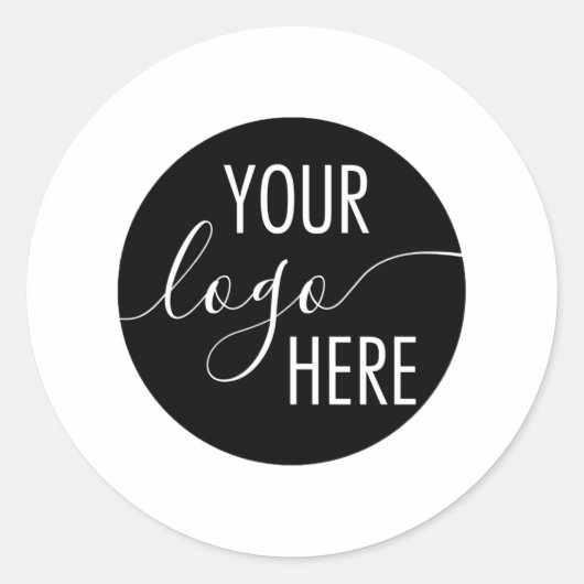 シンプルカスタム会社のロゴ ラウンドシール (正面)