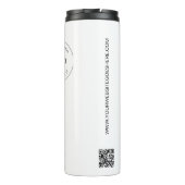 シンプルカスタム会社ロゴQRコードWebサイト タンブラー (裏面)