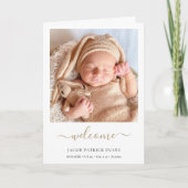 シンプルカスタム光モダン誕生 案内状 (正面)