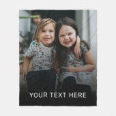 シンプルカスタム写エレガント真・文字 フリースブランケット (正面)