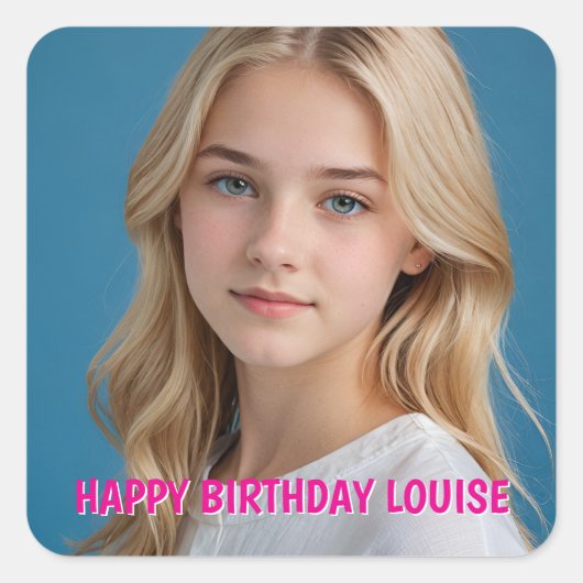 シンプルカスタム写真の作成 スクエアシール (正面)