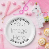 シンプルカスタム写真パーソナライズされたカウボーイ紙 ペーパープレート (パーティー)