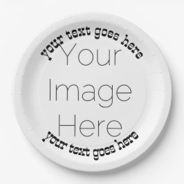 シンプルカスタム写真パーソナライズされたカウボーイ紙 ペーパープレート