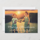 シンプルカスタム写真メリークリスマス シーズンカード (正面)