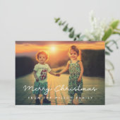 シンプルカスタム写真メリークリスマス シーズンカード (スタンド正面)