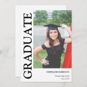 シンプルカスタム写真卒業 案内状 (正面/裏面)