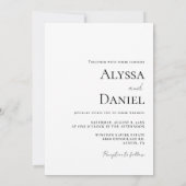 シンプルカスタム写真白黒結婚ズ 招待状 (裏面)