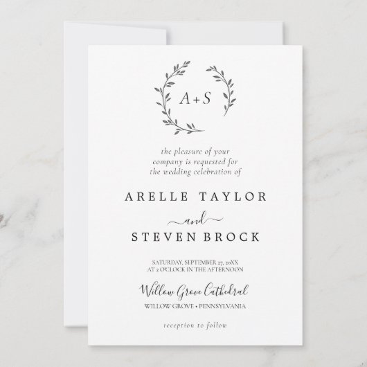 シンプルカスタム写真結婚の 招待状 (裏面)