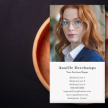 シンプルカスタム写真縦型名刺