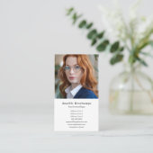 シンプルカスタム写真縦型名刺 名刺 (スタンド正面)