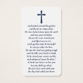 シンプルカスタム写真聖クロス記念カード (裏面)