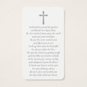 シンプルカスタム写真聖クロス記念カード (裏面)