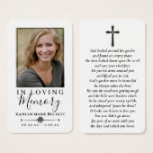 シンプルカスタム写真聖クロス記念カード (正面&裏面)