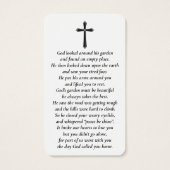 シンプルカスタム写真聖クロス記念カード (裏面)