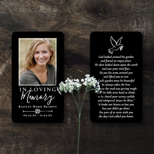 シンプルカスタム写真聖鳩メモリアルカード