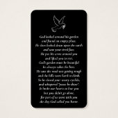 シンプルカスタム写真聖鳩メモリアルカード (裏面)