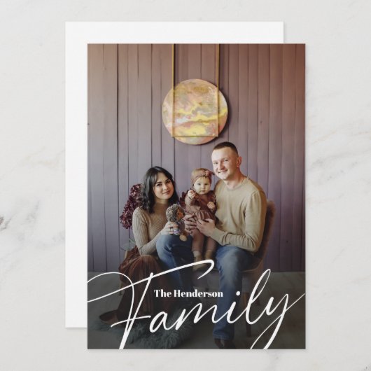 シンプルカスタム写真 サンキューカード (正面/裏面)