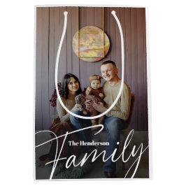 シンプルカスタム写真 ミディアムペーパーバッグ