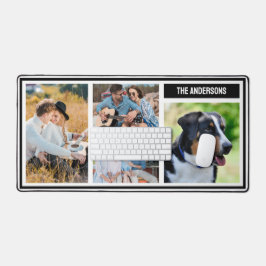 シンプルカスタム家族のコラージュ表マット デスクマット