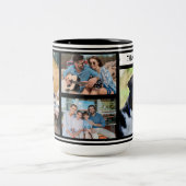 シンプルカスタム家族フォトコラージュマグ ツートーンマグカップ (中央)