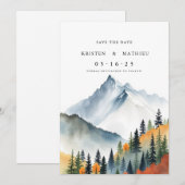 シンプルカスタム山 セーブザデート (正面/裏面)