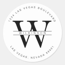 シンプルカスタム差出人住所ラベル