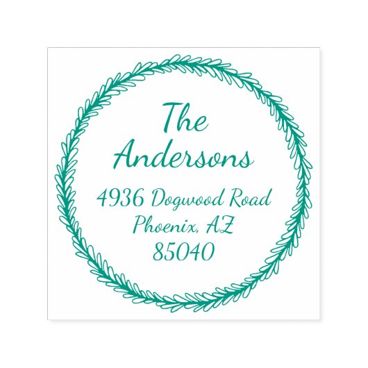 シンプルカスタム差出人住所切手 セルフインキングスタンプ (デザイン)