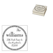 シンプルカスタム差出人住所切手 ラバースタンプ (押印)