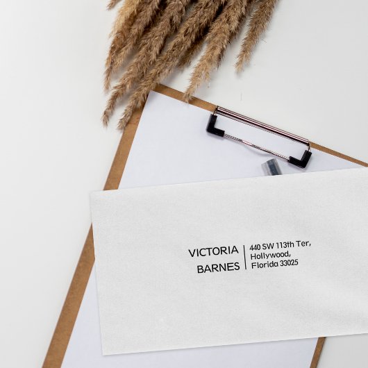 シンプルカスタム差出人住所 ラバースタンプ