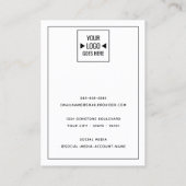 シンプルカスタム店舗ロゴジュエリー表示カード 名刺 (裏面)