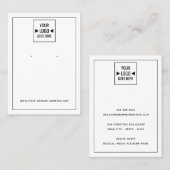 シンプルカスタム店舗ロゴジュエリー表示カード 名刺 (正面/裏面)