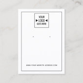 シンプルカスタム店舗ロゴジュエリー表示カード 名刺 (正面)