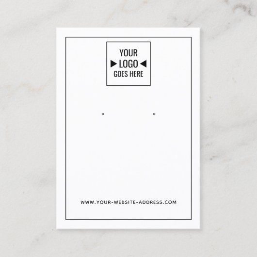 シンプルカスタム店舗ロゴジュエリー表示カード 名刺 (正面)