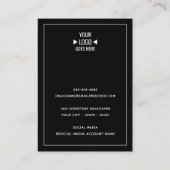 シンプルカスタム店舗ロゴジュエリー表示カード 名刺 (裏面)