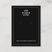 シンプルカスタム店舗ロゴジュエリー表示カード 名刺 (正面)