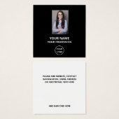 シンプルカスタム従業員番号写真プロファイルカード (正面&裏面)