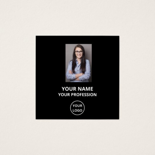 シンプルカスタム従業員番号写真プロファイルカード (正面)