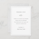 シンプルカスタム悔やみや弔慰サンキューカード サンキューカード (正面/裏面)
