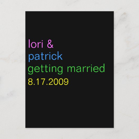 シンプルカスタム招待状 案内ポストカード (正面)