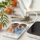 シンプルカスタム文字と写真 キーホルダー (正面右)