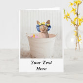 シンプルカスタム文字パーソナライズされた カード (黄色い花)