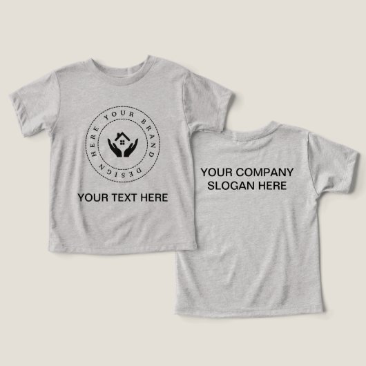 シンプルカスタム文字ロゴ (デザイン正面&裏面)