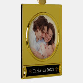 シンプルカスタム文字 ゴールドプレートバナーオーナメント (右)