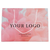 シンプルカスタム文字・フォト・ロゴ ラージペーパーバッグ (正面)