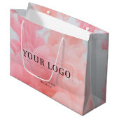 シンプルカスタム文字・フォト・ロゴ ラージペーパーバッグ (正面アングル)