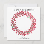 シンプルカスタム水カラークリスマスカード シーズンカード (正面)