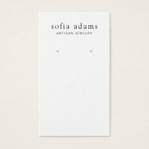 シンプルカスタム白黒イヤリングホルダーカード